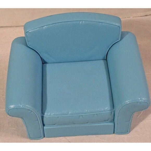 Y2K Barbie Furniture Couch Chair Sofa Blue Living In Style Room Set Plastic 2002 - Picture 6 of 14